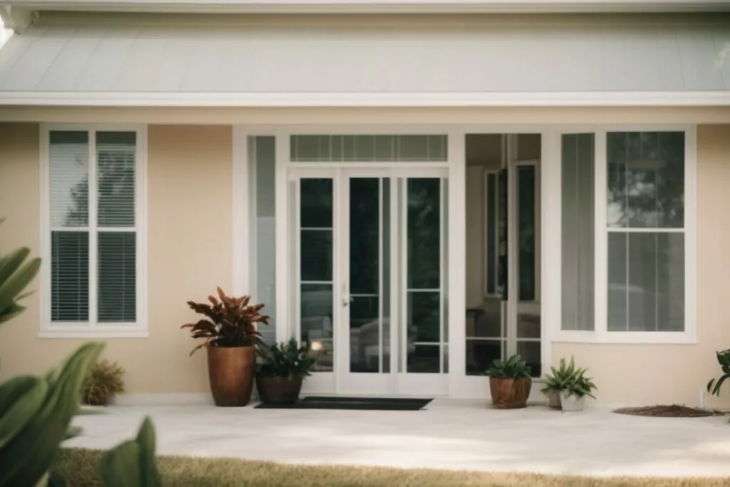 Florida home with opaque window films blocking UV rays